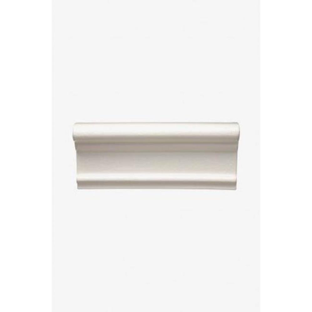 Architectonics Handmade Universal Soffit Rail V-Cap Downturn in Iceberg  Glossy Crackle