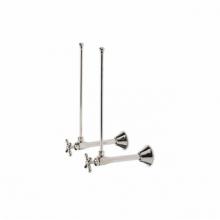 Waterworks 26-81376-15217 - Universal Angle Faucet Supply Kits 1/2 Sweat x 3/8 O.D. Compression in Nickel Complies with 0.25 P