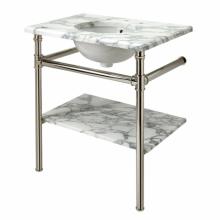 Waterworks 12-37531-87264 - Henry Metal Round Single Two Leg Washstand 29 x 20 x 31 3/4 in Chrome