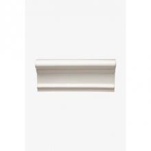 Waterworks 02-70411-72604 - Architectonics Handmade Universal Soffit Rail 2 1/2 x 6 V-Cap Stopend (Left) in Iceberg  Glossy Cr