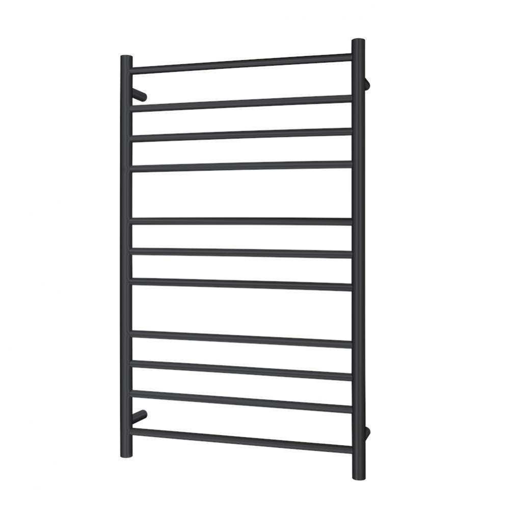 Malta Towel Warmer, Black, Hardwired, 11