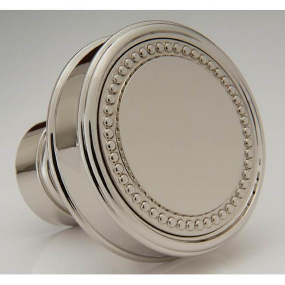 Decorative 1-1/2'' Bead Flat Knob - Weathered Pewter