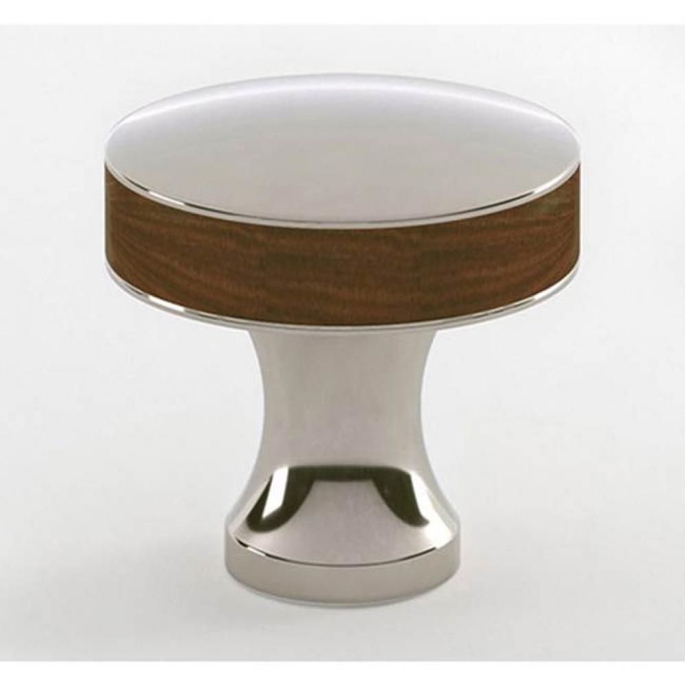 Manor 1-1/2'' Walnut Knob - Engraved - Weathered Pewter