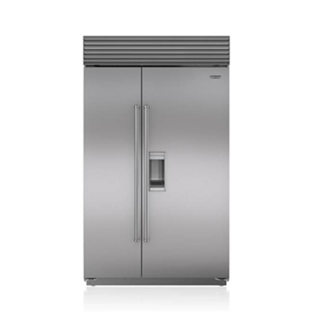 48'' BUILT-IN, SIDE-BY-SIDE, EXTERNAL ICE & WATER DISPENSER, SS, TUBULAR