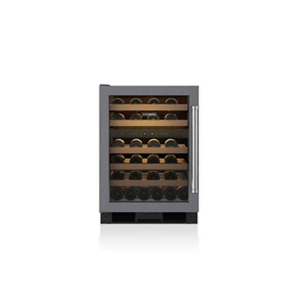 24'' WINE STORAGE, GLASS DOOR, OVERLAY, LEFT