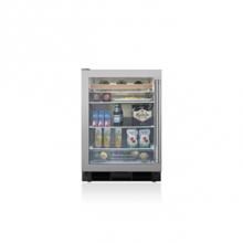 Subzero UC-24BG/S/TH-LH - 24'' UNDERCOUNTER BEVERAGE, GLASS DOOR, SS, TUBULAR HANDLE, LEFT