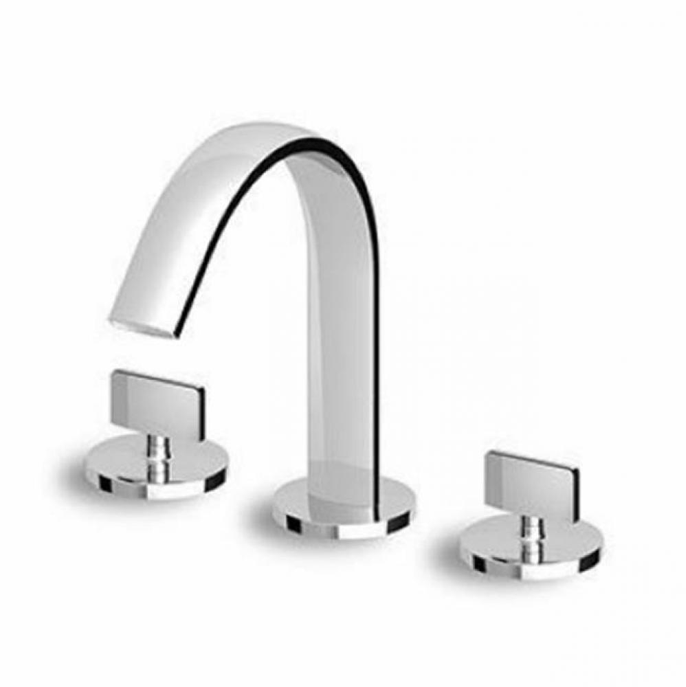 3 Hole Bidet Mixer, Fixed Spout With Antisplash, Flexible Tails