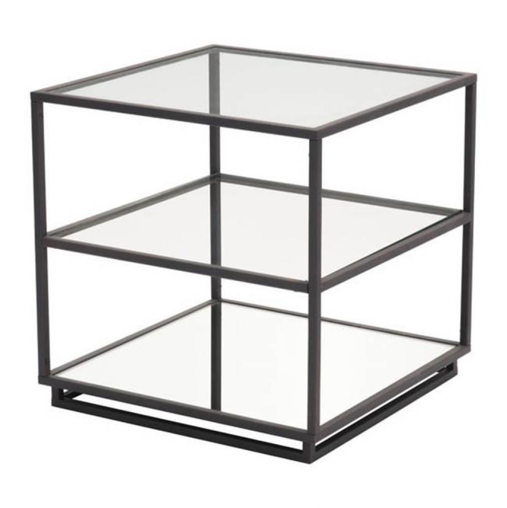 Kure End Table Distressed Black