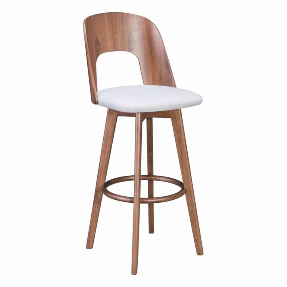 Anton Barstool (Set of 2) Walnut and Light Gray