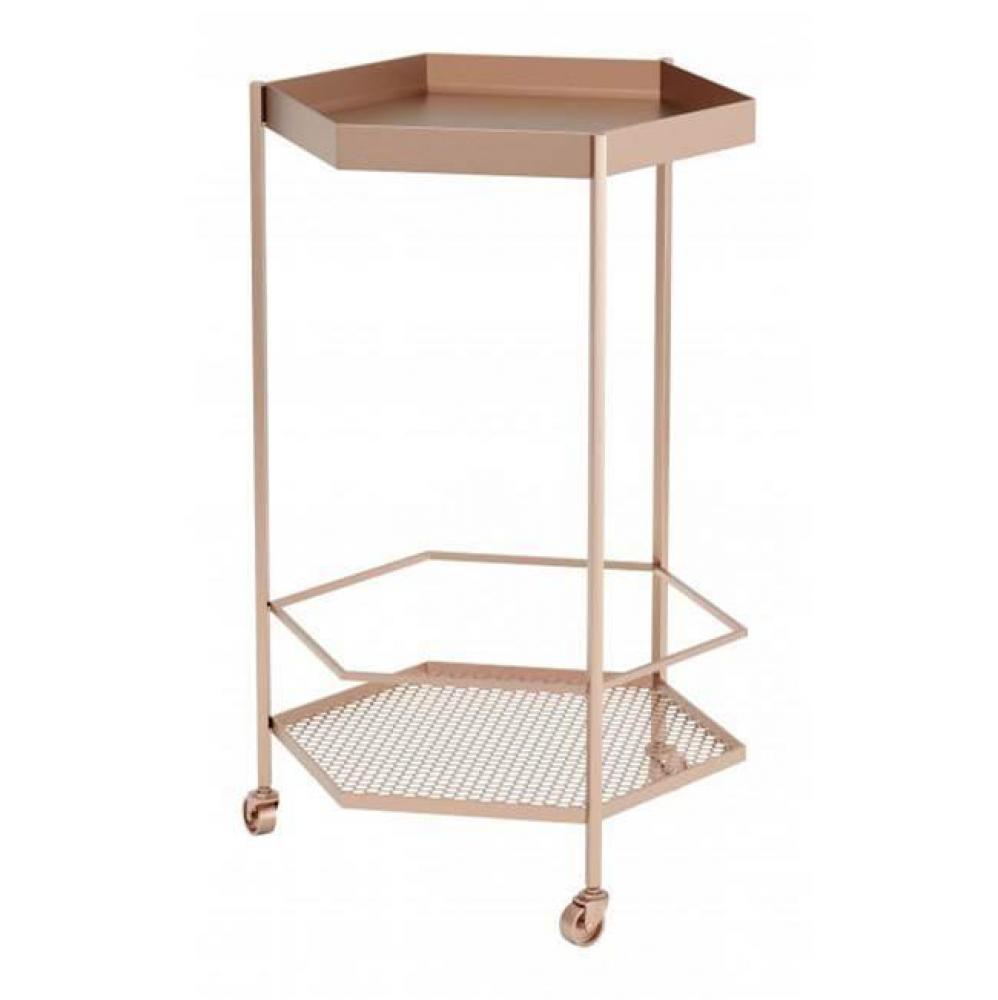 Hex Bar Cart Gold