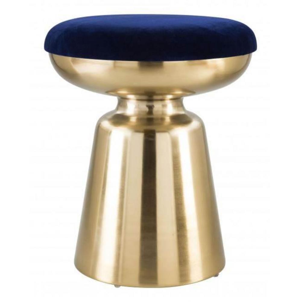 Juniper Side Stool Blue and Gold