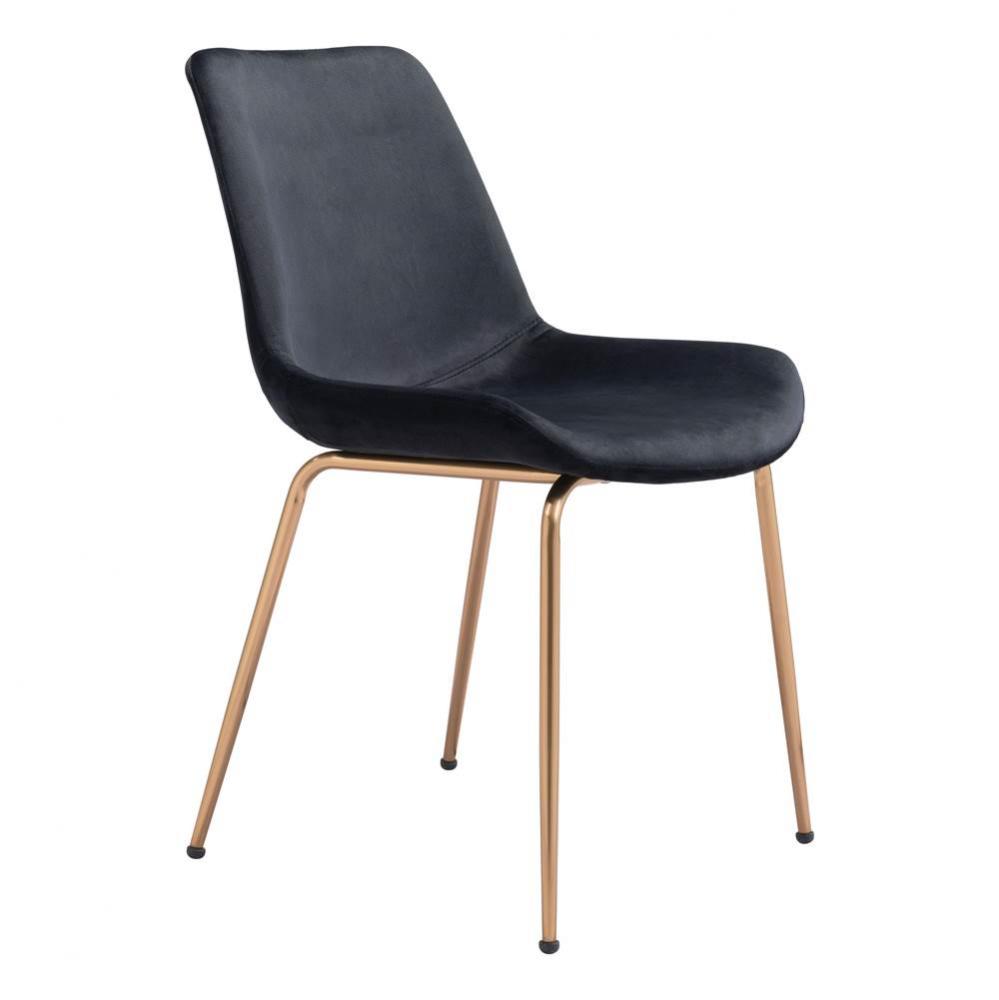 Tony Dining Chair (Set of 2) Black and Gold
