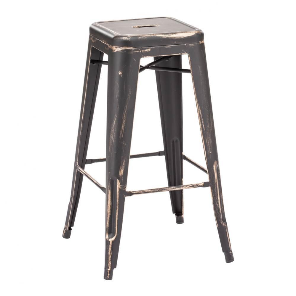 Marius Barstool Antique Black Gold (Set of 2)