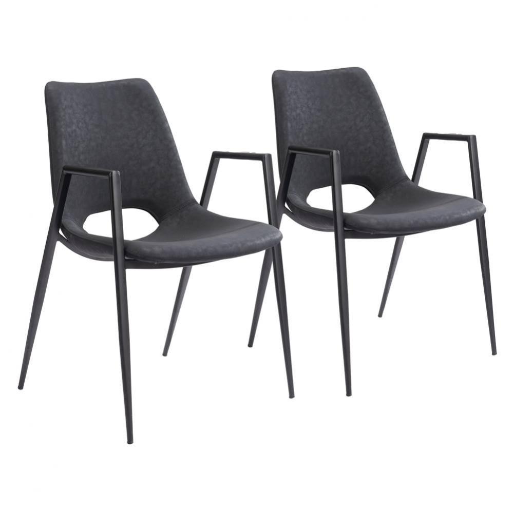 Desi Dining Chair (Set of 2) Black