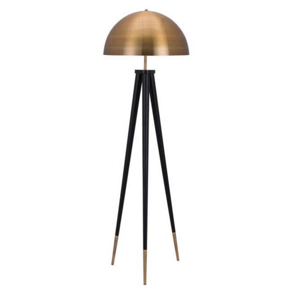 Mascot Floor Lamp Brass and Black