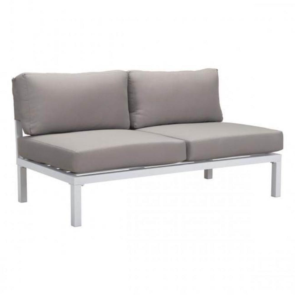 Santorini Loveseat White & Gray