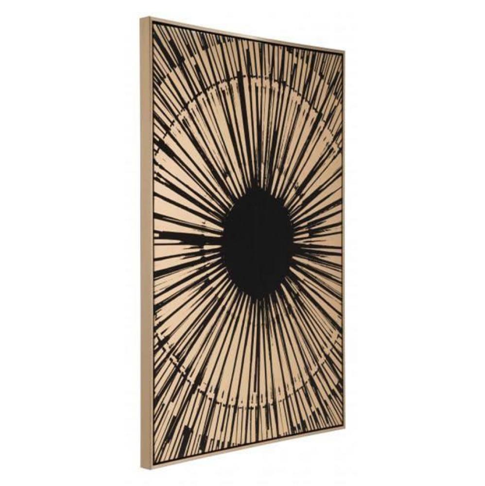 Gold Sunburst Canvas Black and Gold