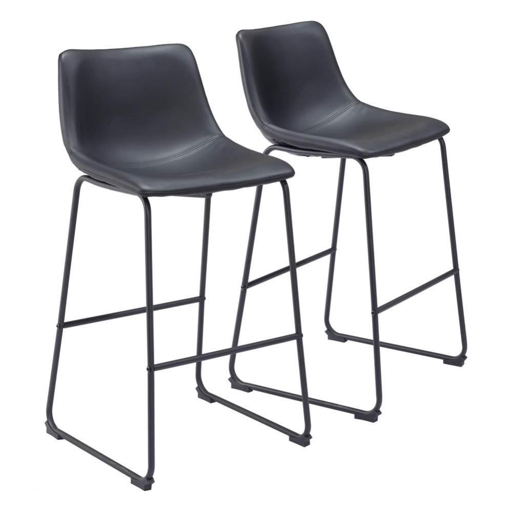 Smart Bar Chair (Set of 2) Black