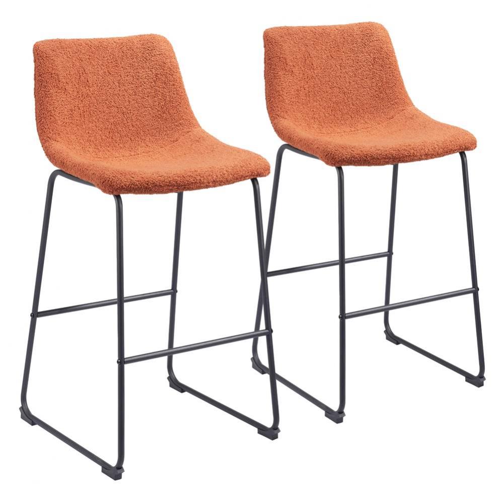 Smart Bar Chair (Set of 2) Burnt Orange