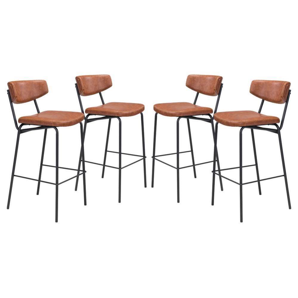 Sharon Bar Chair (Set of 4) Vintage Brown