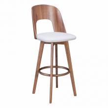 Zuo 101020 - Anton Barstool (Set of 2) Walnut and Light Gray