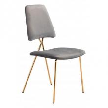 Zuo 101463 - Chloe Dining Chair (Set of 2) Gray and Gold