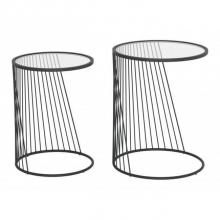 Zuo 101473 - Shine Nesting Tables Set Clear and Black