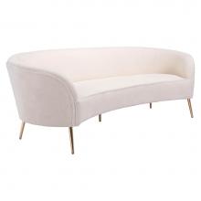 Zuo 101850 - Luna Sofa White and Gold