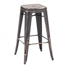 Zuo 106108 - Marius Barstool Antique Black Gold (Set of 2)