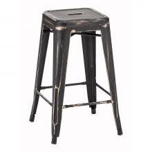 Zuo 106112 - Marius Counter Stool Antique Black Gold (Set of 2)