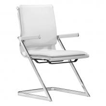 Zuo 215211 - Lider Plus Conference Chair (Set of 2) White