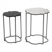 Zuo 405007 - Set of 2 Brighton Accent Tables Black and White