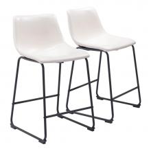 Zuo 109498 - Smart Counter Chair (Set of 2) Distressed White