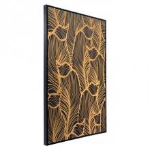 Zuo A12191 - Flora Canvas Black and Gold