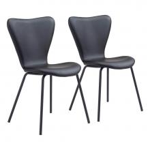 Zuo 109631 - Torlo Dining Chair (Set of 2) Black