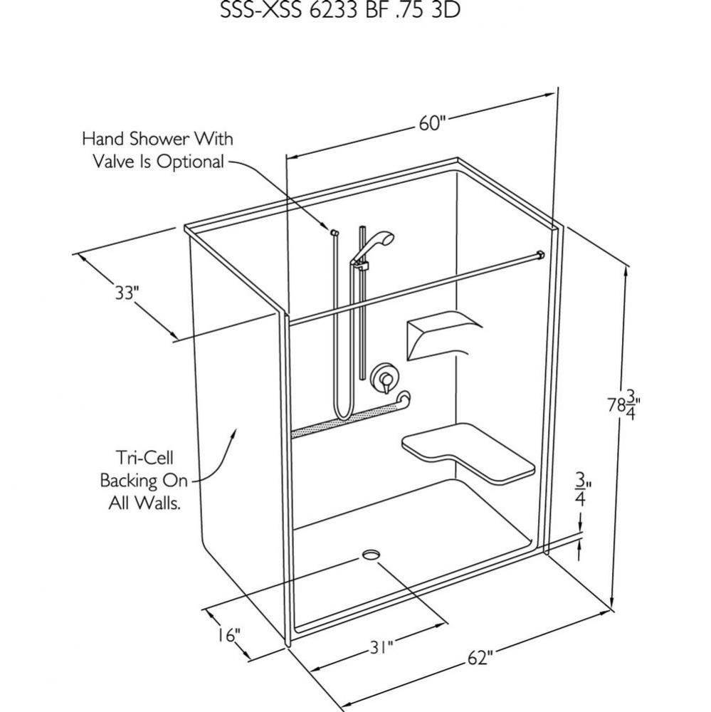 SSS3260TS MAS Plumbing Shower