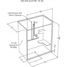 Comfort Designs SSS3260TS MAS - SSS3260TS MAS Plumbing Shower