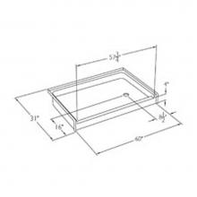 Comfort Designs XSB6030SH L/R New Model - Gelcoat shower
