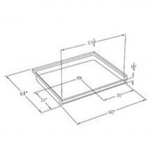 Comfort Designs XSB6060BF COL C - Gelcoat barrier-free shower