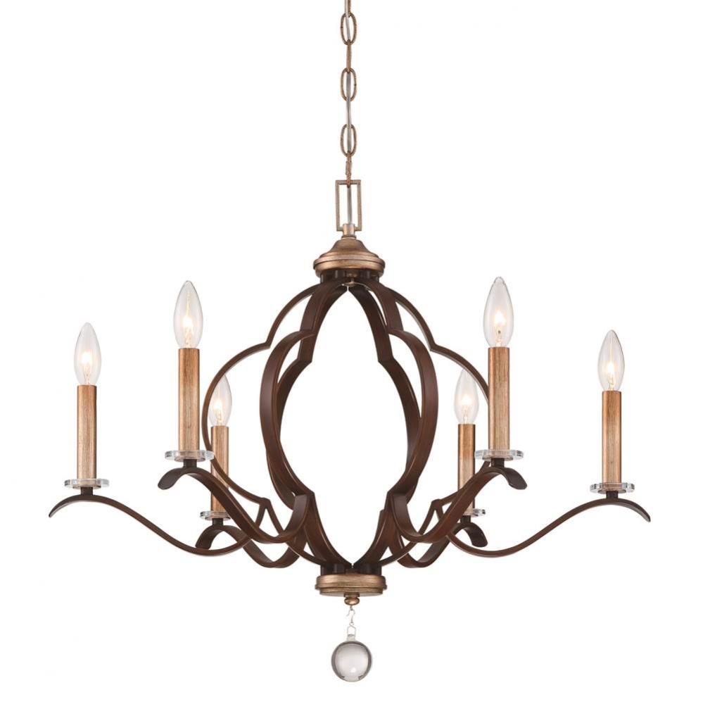 AVA LIBERTINE- 6 LT CHANDELIER
