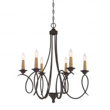 The Great Outdoors 4076-676 - LA COURBE- 6 LT CHANDELIER