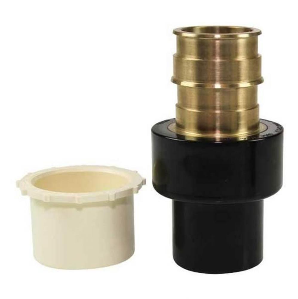 Propex Lf Brass X Cpvc Spigot Adapter Kit, 2'' Pex X 2'' Cpvc (Ips Or Cts)