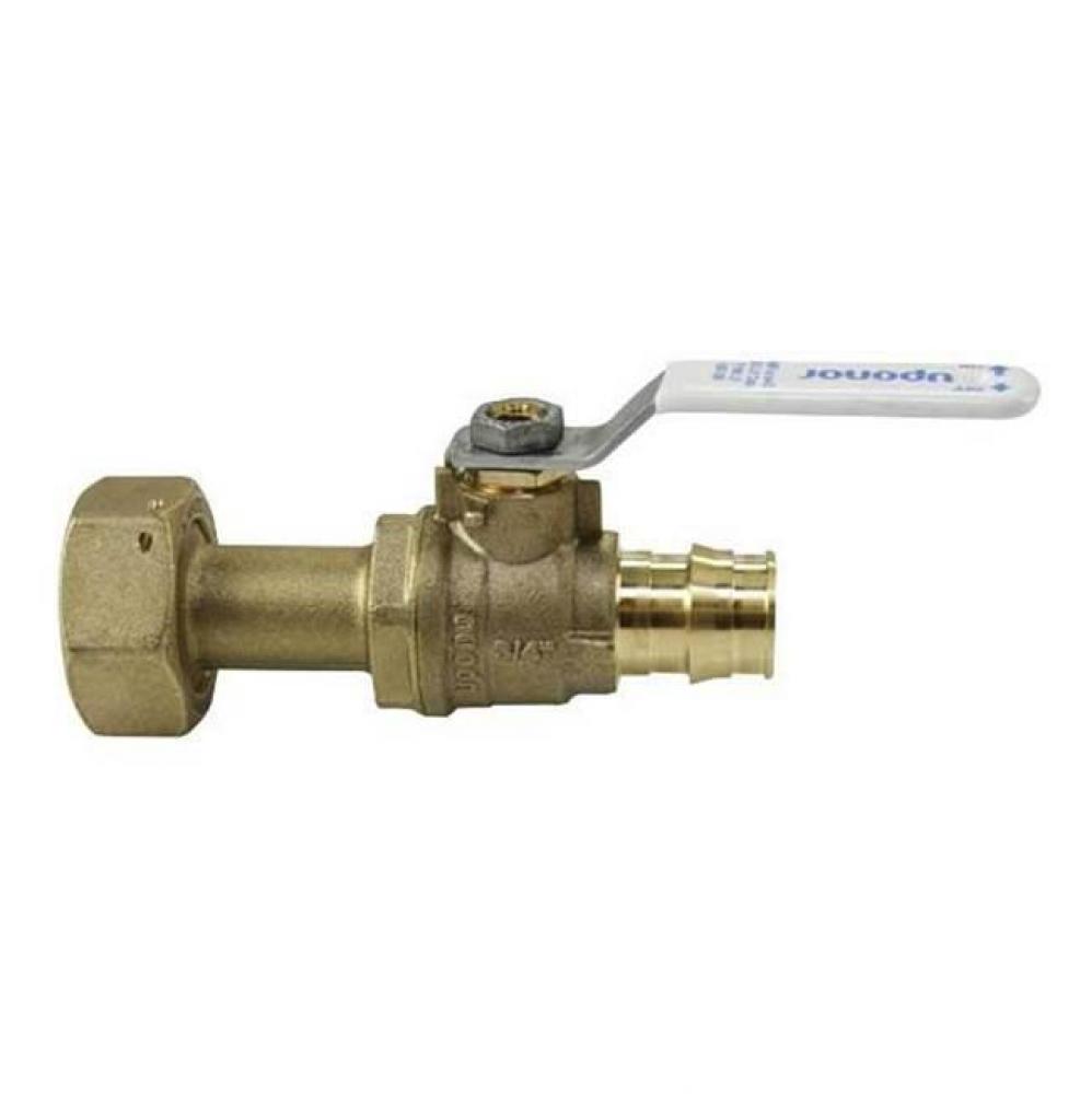 Propex Lf Brass Straight Water Meter Valve, 3/4'' Pex X 1'' Npsm