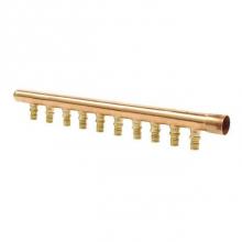 Uponor LF2831050 - Propex 1'' Copper Branch Manifold With 1/2'' Propex Lf Brass Outlets, 10 Outle