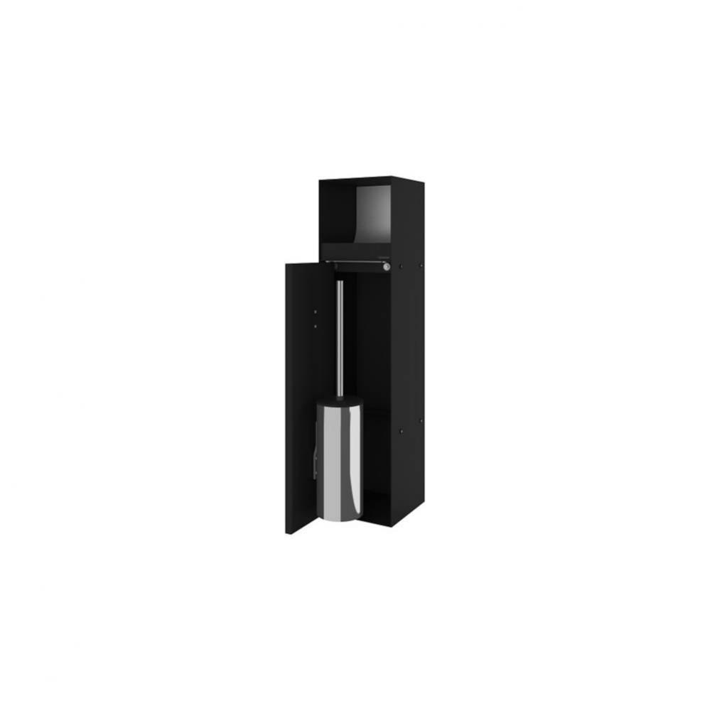 ESS Roll Toilet brush set and Toilet paper holder, Matt Black, tileable