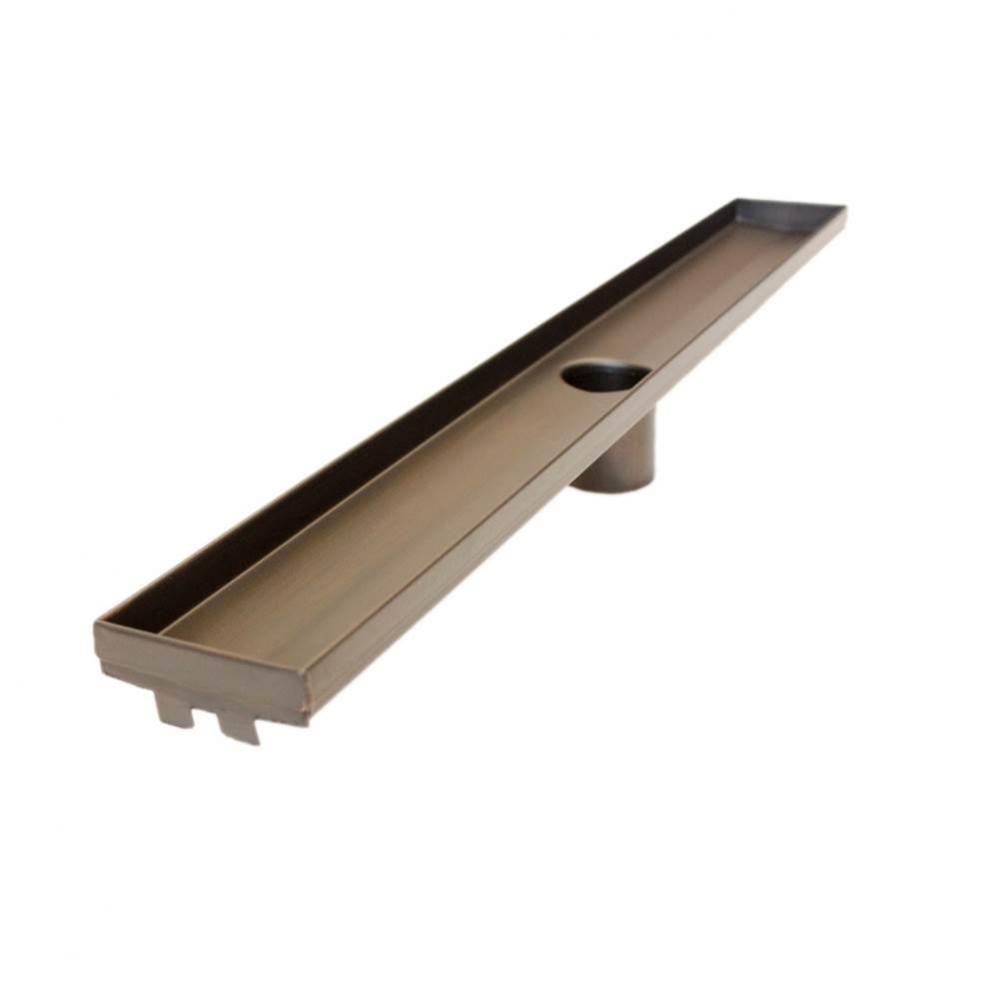 Plain edge shower channel oil-rubbed bronze body 31.50''