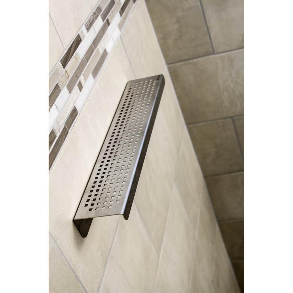 ShowerShelf Quadrato stainless steel body 23.63''