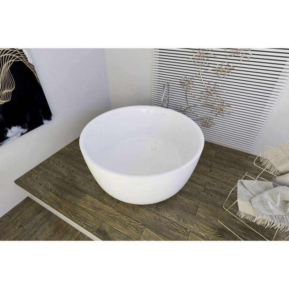 Aquatica Purescape 720M Round Freestanding Solid Surface Bathtub