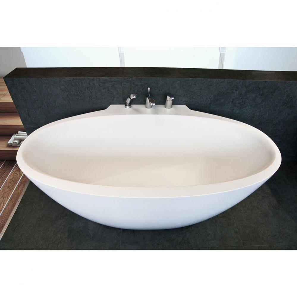 Aquatica Sensuality™ Mini-Wall Back To Wall Solid Surface Bathtub