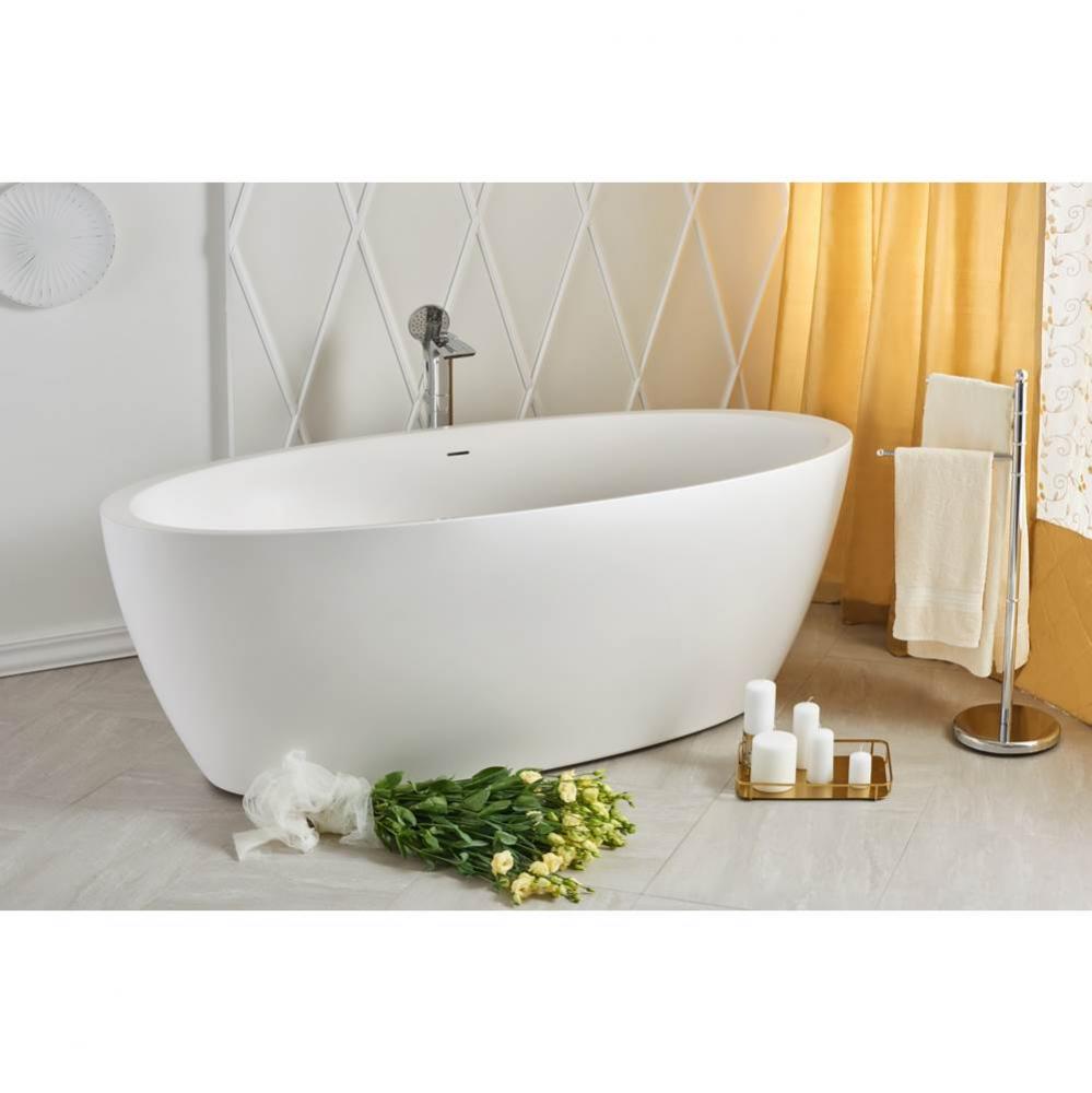 Aquatica Sensuality-Wht™ Freestanding Solid Surface Bathtub